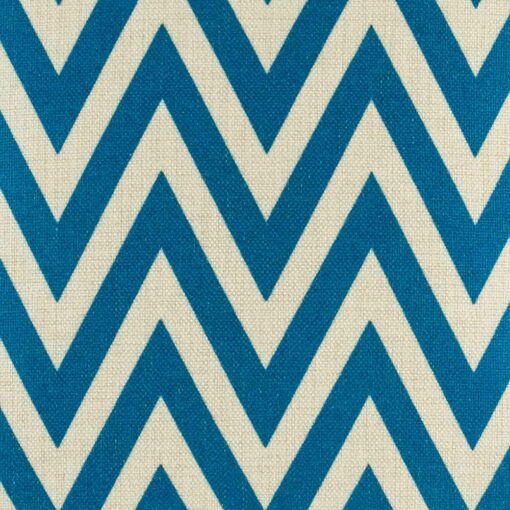 Closer look at the Cotton linen cushion in Blue Chevron pattern (45cmx45cm)