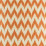 Close up of the orange chevron pattern cotton linen cushion cover