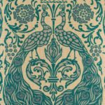 close up: blue peacock cushion cover (45cmx45cm)