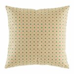 cotton linen blue and grey polka dots cushion cover in size 45cmx45cm