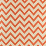 Close up of the small red chevron cushion made from cotton linen (45cmx45cm)
