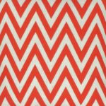 closer look of the red cotoon linen cushion cover with chevron design