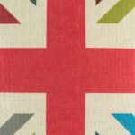 Closer look at the Vintage Union Jack cotton linen cushion (45cmx45cm)