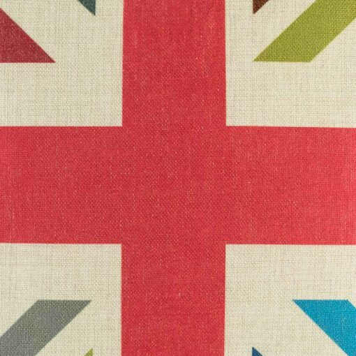Closer look at the Vintage Union Jack cotton linen cushion (45cmx45cm)