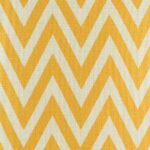 closer look of the yellow chevron cotton linen cushion in 45cmx45cm