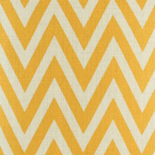 closer look of the yellow chevron cotton linen cushion in 45cmx45cm