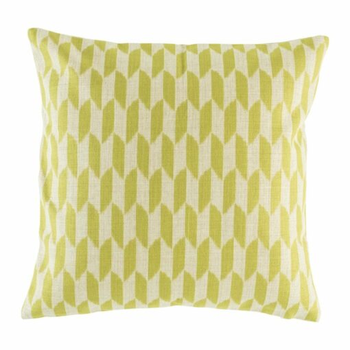 green and white cotton linen cushion cover(45cmx45cm)