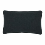 Rectangular 30cm x 50cm black pillow in polyester material