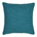 Teal square cushion cover made in polyester fabric