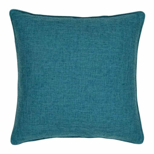 Teal square cushion cover made in polyester fabric