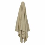 Beautiful plush beige knitted throw 150cm x 130cm