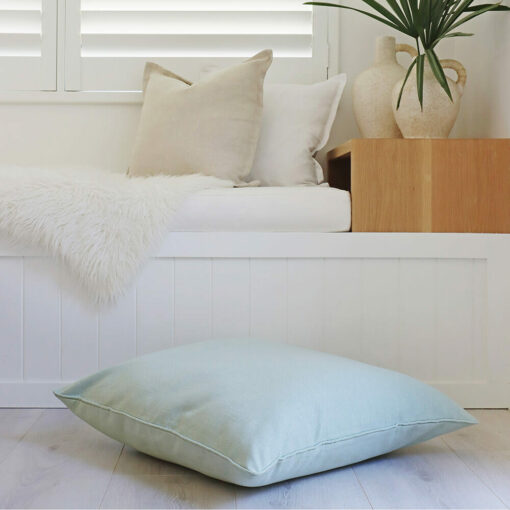 Floor cushion cover in green colour