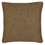 Elegant cushion cover in chestnut brown colour crafted with soft cotton linen