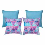 Photo of 4 outdoor cushion covers in blue colour