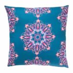 Image of colourful outdoor cushion with kaleidoscope motif