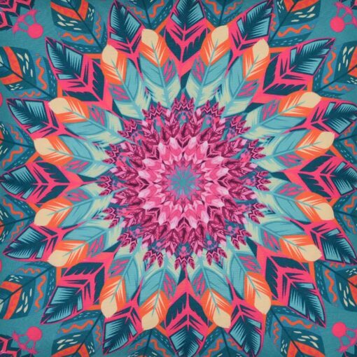 Colourful and kaleidoscope inspired outdoor cushion cover