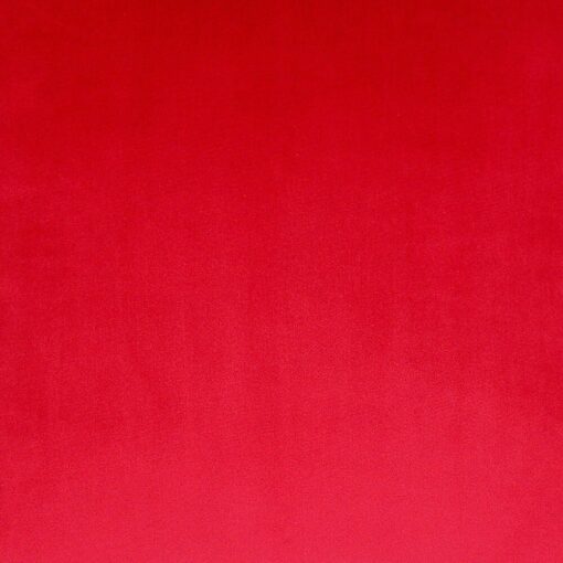 Close up photo of Cerise red cushion cover made of velvet fabric