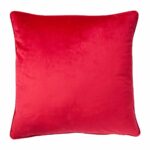Photo of Cerise red cushion made of velvet material