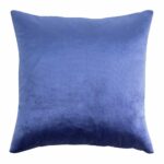square Velvet cushion in Sapphire colour.