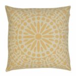 Wheat coloured Mandala inspired cushion cover in 45cm x 45cm