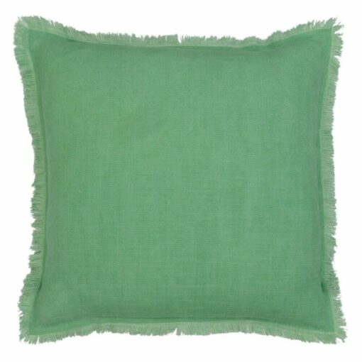 Vibrant cushion cover in emerald green colour crafted from pure cotton