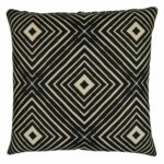 45cm x 45cm black outdoor cushion cover with kaleidoscope pattern