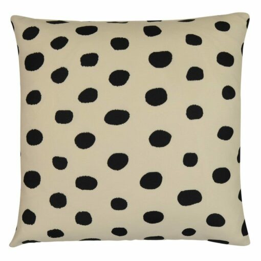 Tribal inspired outdoor cushion cover with black dots