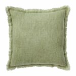 Image of eucalyptus green cushion cover made of cotton fabric