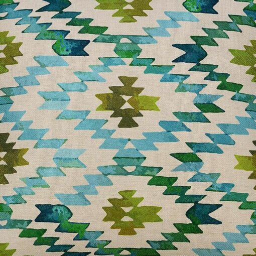 Photo of green and teal Farsi motif square cushion cover