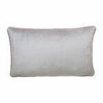 Photo of flint grey rectangular cushion made of velvet material