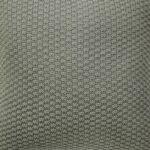 Close up image of grey cushion cover made of knit fabric
