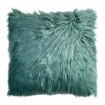 45cm x 45cm fur cushion cover in crisp icerberg blue colour