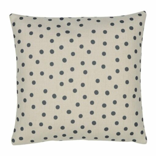 Photo of cotton linen blend cushion with polka dots