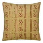 Photo of brown Mali motif cushion cover in 45cm x 45cm size