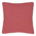 square cushion in Rose Red colour.