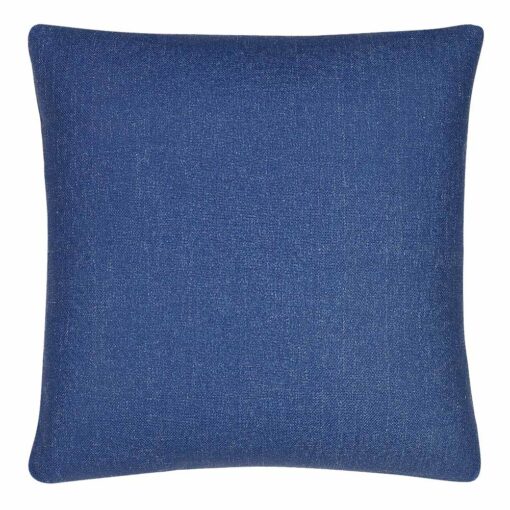 Photo of 45cm x 45cm square cushion cover in plain midnight blue colour