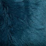 Close up image of midnight blue fur cushion cover in 45cm x 45cm size