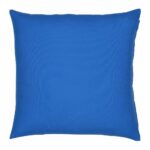 Image of blue outdoor cushion cover made of UV and water resistant fabric