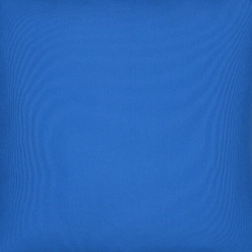 Close up view of Aegean blue outdoor cushion made of UV and water resistant fabric