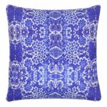 Photo of blue 45cm x 45cm cushion cover with floral print