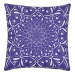 Image of kaleidoscope pattern purple cushion