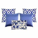 Elegant collection of Hampton inspired cushion covers in white and blue colours