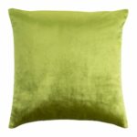 square Velvet cushion cover in Peridot colour.