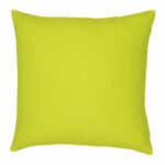 A waterproof outdoor cushion cover that is green solid colour on both sides.