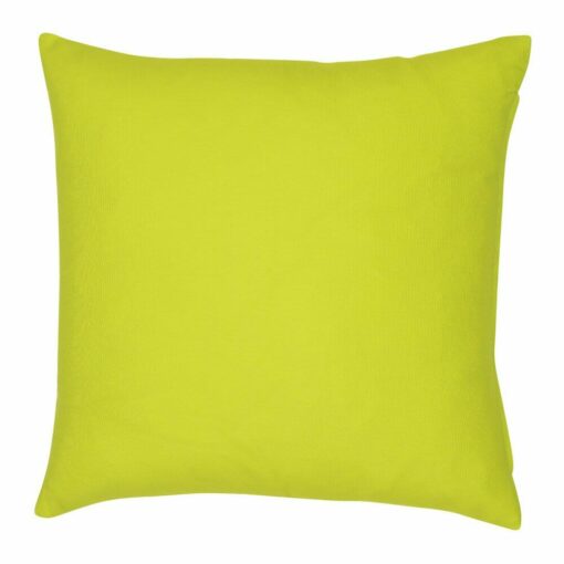A waterproof outdoor cushion cover that is green solid colour on both sides.