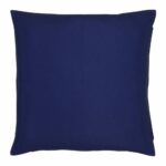 A waterproof outdoor cushion cover that is navy solid colour on both sides.