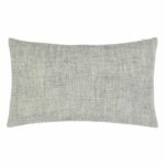 Photo of rectangular linen cushion cover in blue grey colour