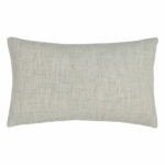 Image of rectangular cushion made of stone coloured linen material