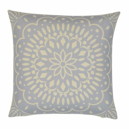 Baby blue 45cm x 45cm cushion cover with Mandala design