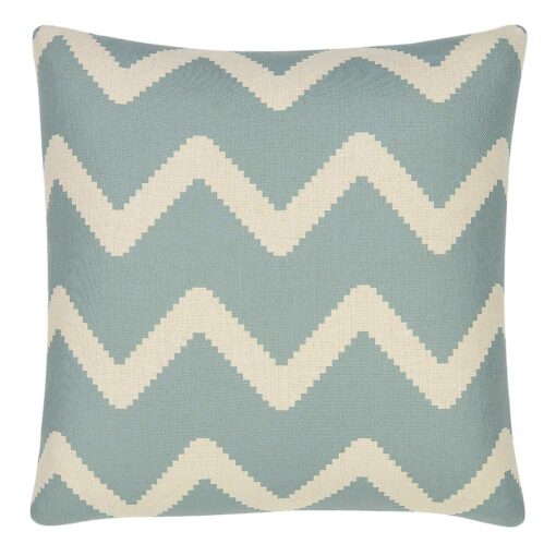 Cushion Cover in Square shape with Baby Blue Chevron - 45x45cm